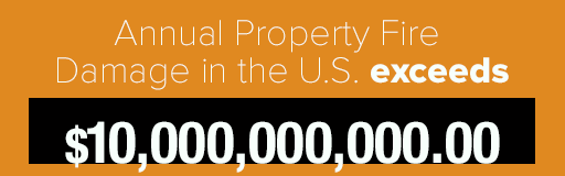 Property damage from fires in the U.S. exceeds $10 billion annually.